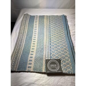Lexington Accent Rug 100% Cotton 21" X 36" Blue And White